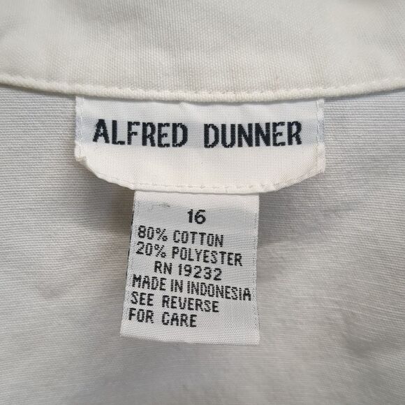 Alfred Dunner Floral Embroidered Cotton Windbreaker Jacket Women's Plus Size 16 - Picture 8 of 15